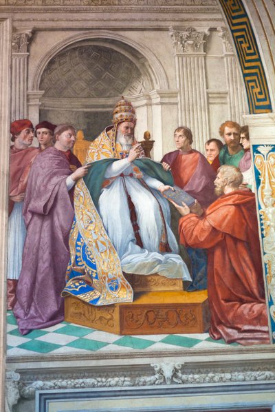 The Delivery of the Decretals to Pope Gregory IX by Raphael (1483 1520)
