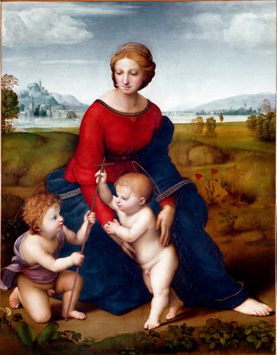 The Virgin in the Prairie or Madonna of the Belvedere by Raphael