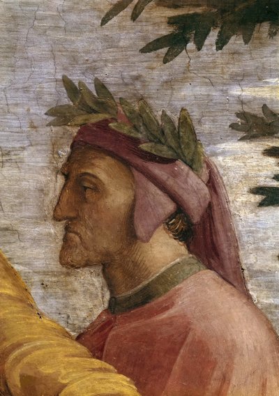 Disputa (Detail), Dante Alighieri Fresco in Stanza della Segnatura, ca. 1510-1511 by Raphael