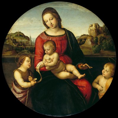 Mary with the Child, John the Baptist and a Holy Boy (Madonna Terranuova) by Raffaello Sanzio Raphael