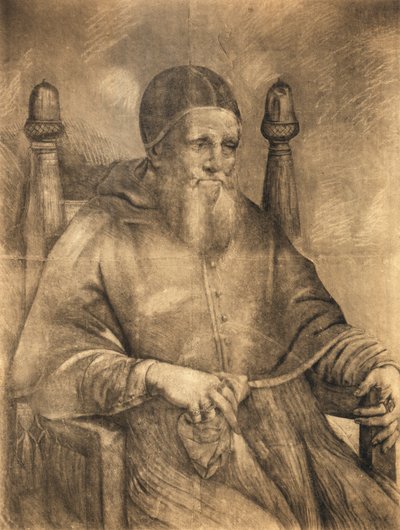 Study for the Portrait of Pope Julius II, 1500-12 by Raphael