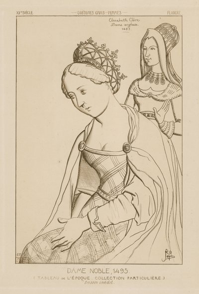 Elizabeth Clere, English Noble Woman, 1495 by Raphael Jacquemin