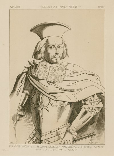 Francesco Morosini, Called Peloponnesiaco, General Captain of the Fleets of Venice by Raphael Jacquemin