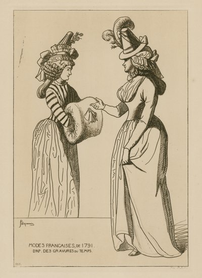 French Fashions of 1791 by Raphael Jacquemin