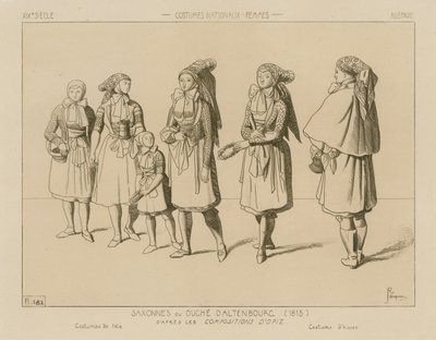 German National Costumes - Duchy of Saxe-Altenburg (1815) by Raphael Jacquemin