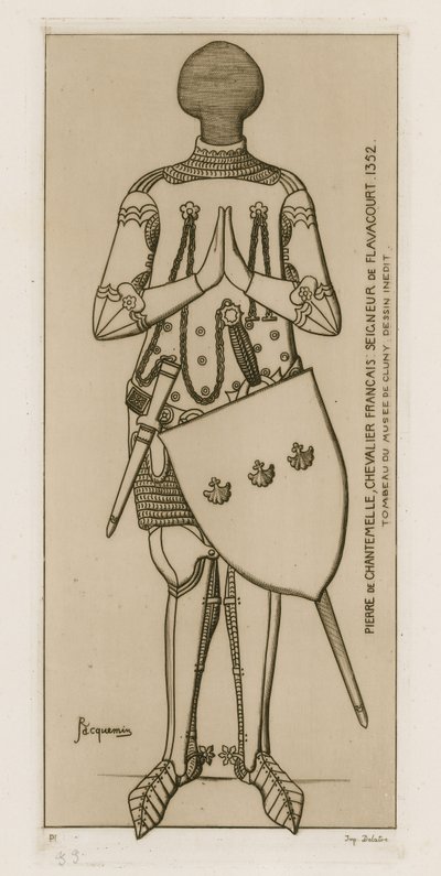Pierre de Chantemelle, French chevalier, Seigneur de Flavacourt, 1352 by Raphael Jacquemin