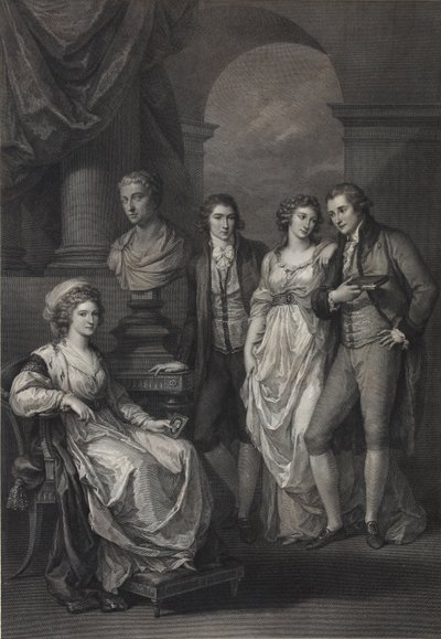 Family portrait of Catherine Petrovna Baryatinskaya 1750-1811, née Princess of Holstein-Beck, 1793 by Raphael Morghen