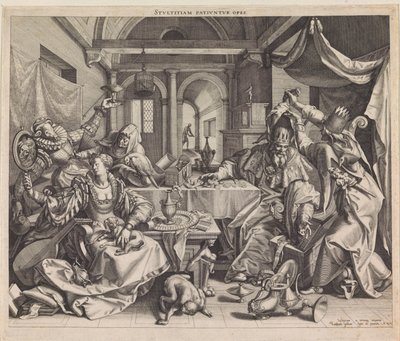 Allegory of Wealth, Lust, and Stupidity by Raphaël Sadeler (I)