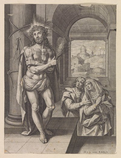Flagellation of Christ with John and Mary by Raphaël Sadeler (I)