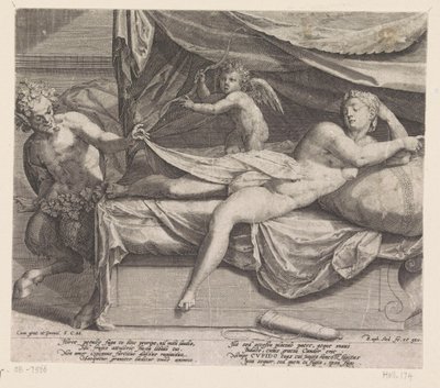 Jupiter and Antiope by Raphaël Sadeler (I)