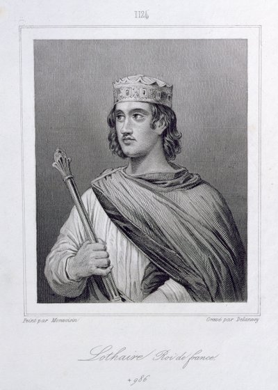 Lothair (941-986) King of France, engraved by Delannoy by Raymond Quinsac Monvoisin
