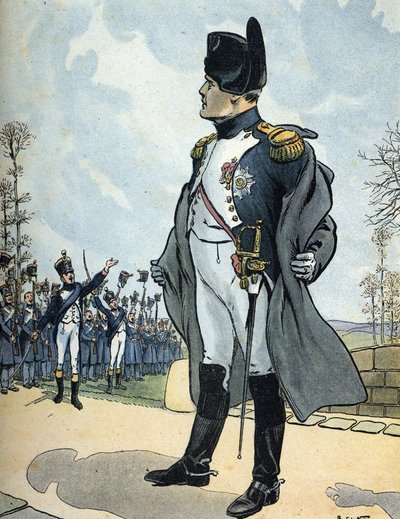 Portrait of Emperor Napoleon I (1769-1821) returning from exile to Elba by Raymond de la Neziere
