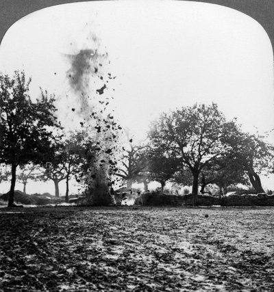 A German Shell Exploding, World War I by Realistic Travels Publishers