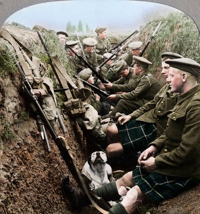 A Section of Seaforth Highlanders Snatching a Moment