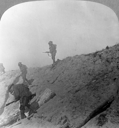 British troops advancing through gas, Passchendaele, Ypres, Belgium, World War I by Realistic Travels Publishers