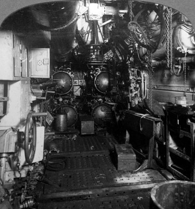 Four Torpedo Tubes in the Forward Compartment of a German U-boat, World War I by Realistic Travels Publishers