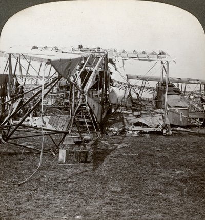 Wreck of a German bomber, World War I, 1914-1918 by Realistic Travels Publishers