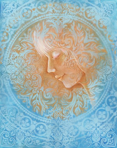 Serene Woman Mandala by Regina Martisiene