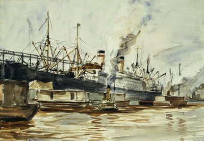 Dock Scene by Reginald Marsh