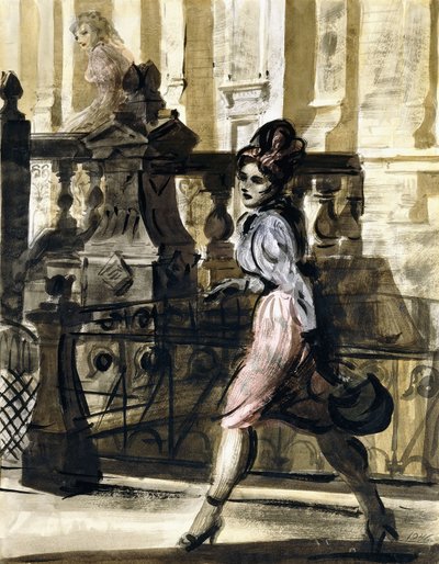 Downtown Walk by Reginald Marsh