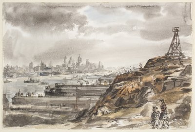 New York from Weehawken by Reginald Marsh
