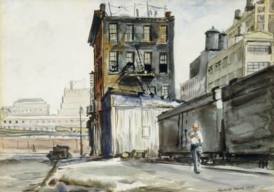 Trainyards, New York by Reginald Marsh