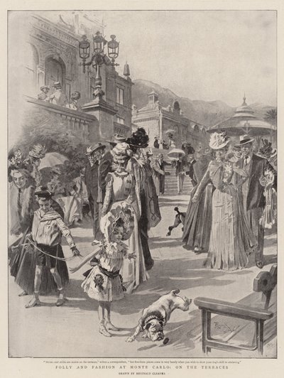 Folly and Fashion at Monte Carlo, on the Terraces by Reginald Thomas Cleaver