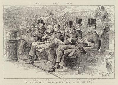 In the House of Commons, the Front Opposition Bench by Reginald Thomas Cleaver