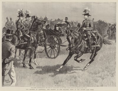 Queen Victoria at the saluting point at the review last week by Reginald Thomas Cleaver