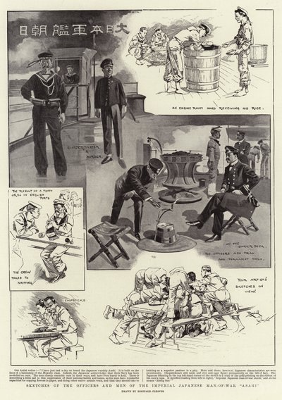 Sketches of the Officers and Men of the Imperial Japanese Man-of-War "Asahi" by Reginald Thomas Cleaver