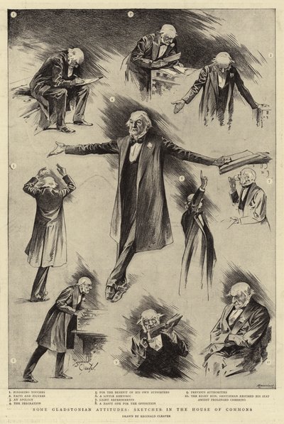 Some Gladstonian Attitudes, Sketches in the House of Commons by Reginald Thomas Cleaver