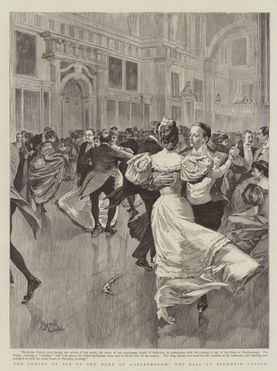 The Coming of Age of the Duke of Marlborough, the Ball at Blenheim Palace by Reginald Thomas Cleaver