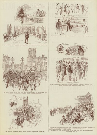 The Home Rule Session, Some Daily Graphic Sketches in the Commons by Reginald Thomas Cleaver