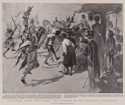 The Paris Fetes, the "Fools" and Students in the Historical Procession by Reginald Thomas Cleaver