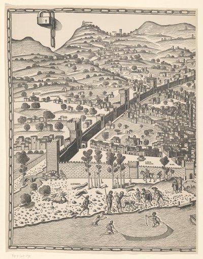 View of Florence (left part) by Reichsdruckerei