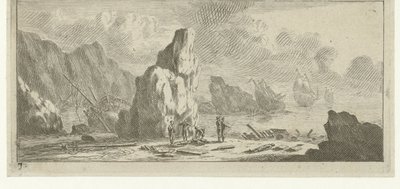 Seascape with Shipwrecked Ships (Various Embarkations and Other Events) by Reinier Nooms