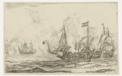 Naval Battle with Capture of a Ship by Reinier Nooms