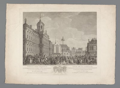 Festival of Freedom on Dam Square in Amsterdam, March 4, 1795 by Reinier Vinkeles (I)