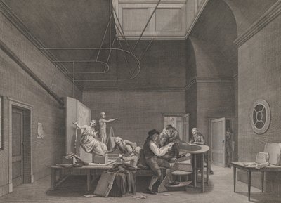 The Drawing Academy at the Felix Meritis Society in Amsterdam, ca. 1800 by Reinier Vinkeles