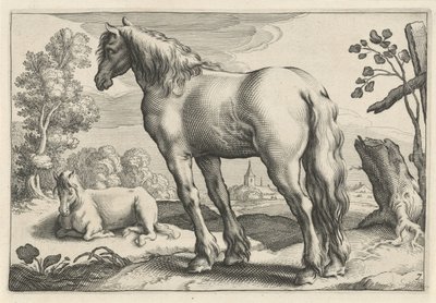Landscape with Two Horses by Reinier van Persijn