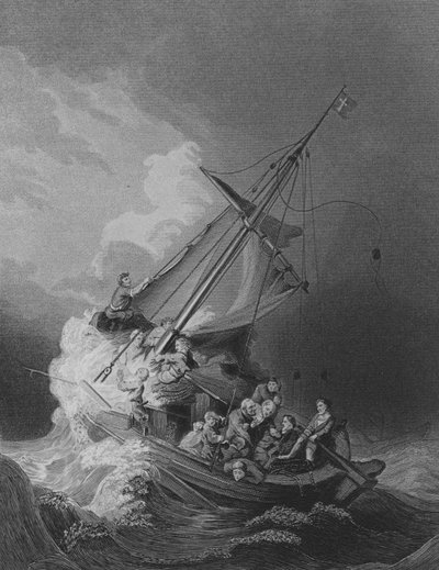 Christ in the Storm by Rembrandt Harmensz. van Rijn (after)