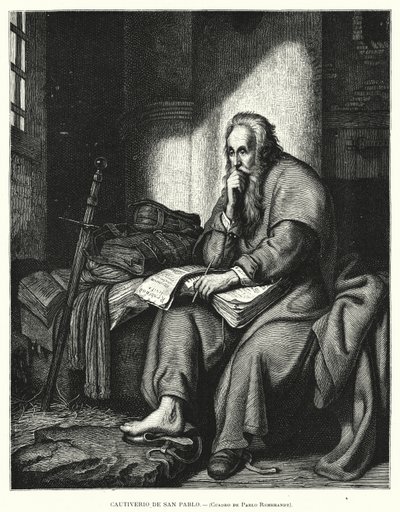 St Paul in Prison by Rembrandt Harmensz. van Rijn (after)