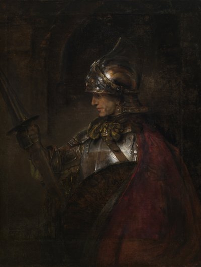 A Man in Armour by Rembrandt Harmensz. van Rijn