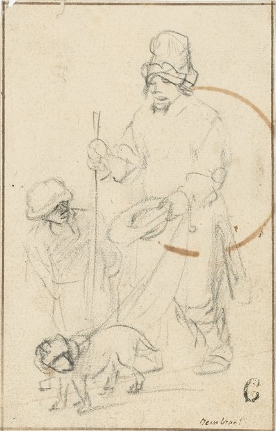 A Blind Beggar Boy and a Dog by Rembrandt van Rijn