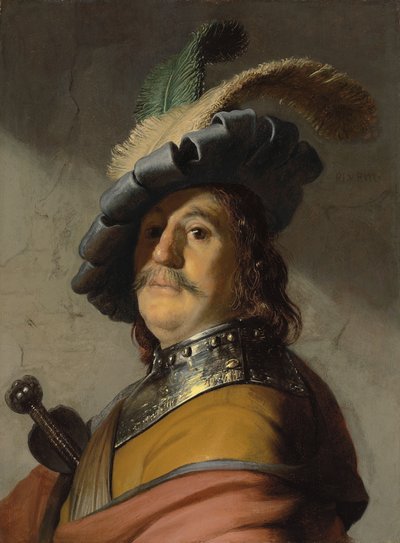 A Man in a Gorget and Cap by Rembrandt van Rijn