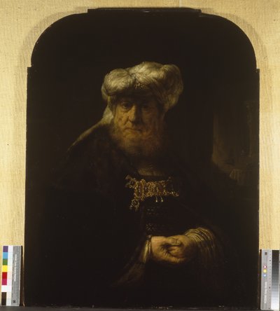 A man in oriental costume, circa 1639 by Rembrandt Harmensz. van Rijn