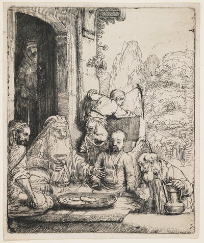 Abraham Entertaining the Angels by Rembrandt van Rijn