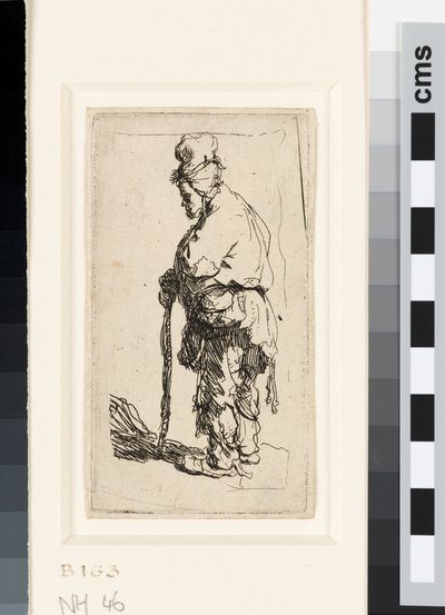Beggar leaning on a stick, c.1630 by Rembrandt van Rijn