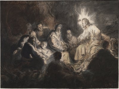 Christ and His Disciples in the Garden of Gethsemane by Rembrandt van Rhijn by Rembrandt Harmensz. van Rijn