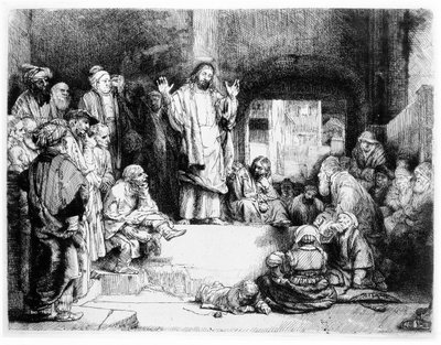 Christ preaching, c.1652 by Rembrandt van Rijn